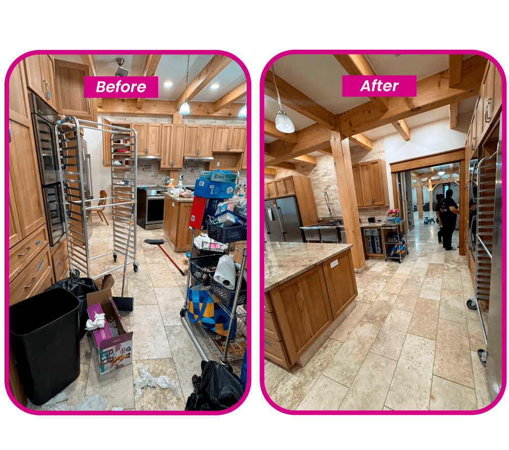 Before and after professional cleaning by Daniela and Ana